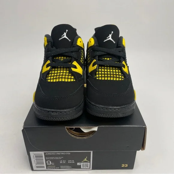 Nike Air Jordan 4 Retro TD “Thunder/Tour Yellow” 2023 - Picture 2 of 4